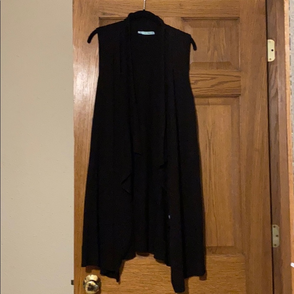 Long black vest